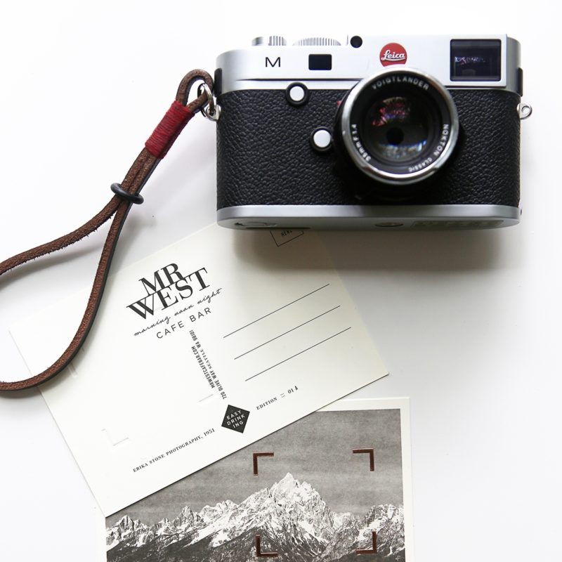 Vintage Camera & Mr West Cafe Bar Postcard